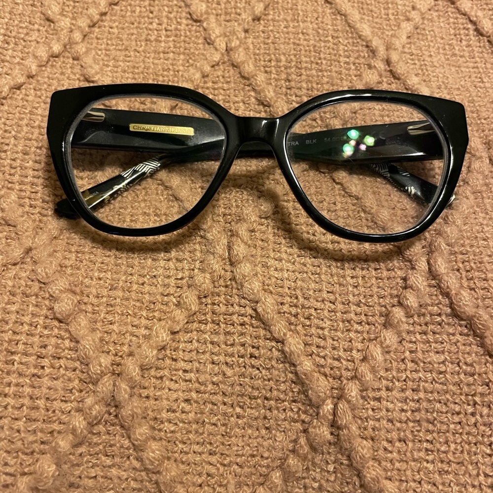 Christian Siriano Black Cat-Eye Glasses